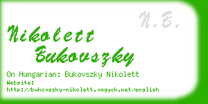 nikolett bukovszky business card